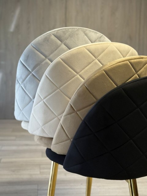 Krzesło tapicerowane GLORIA LIGHT GREY VELVET OUTLET