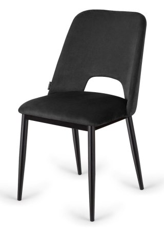 Krzesło tapicerowane GOTI BLACK VELVET II GATUNEK