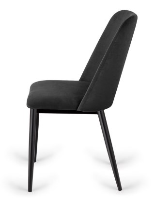 Krzesło tapicerowane GOTI BLACK VELVET II GATUNEK