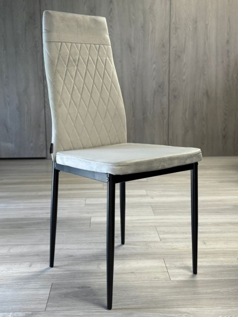Krzesło tapicerowane VALVA CARO VELVET GREY