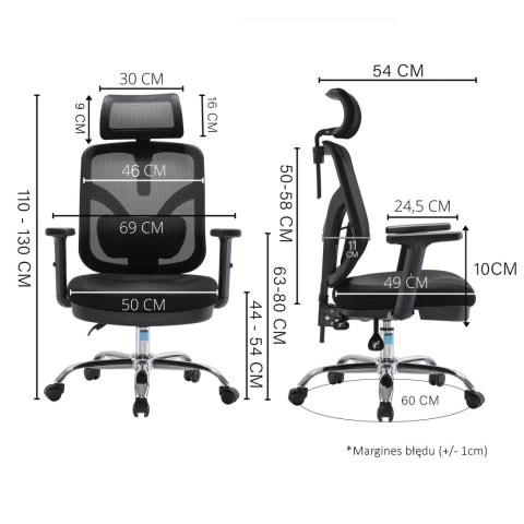 Fotel biurowy ergonomiczny ANGEL obrotowy jOkasta