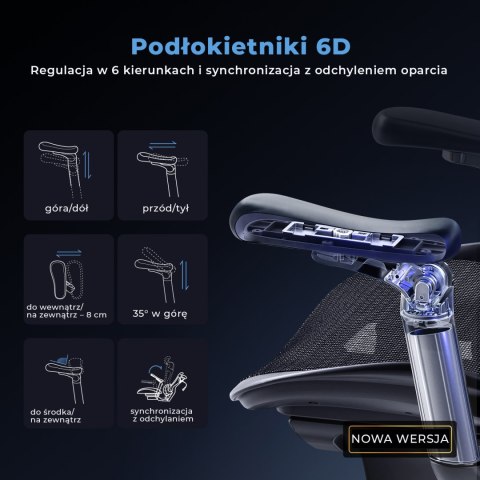 Fotel ergonomiczny ANGEL biurowy kosmO