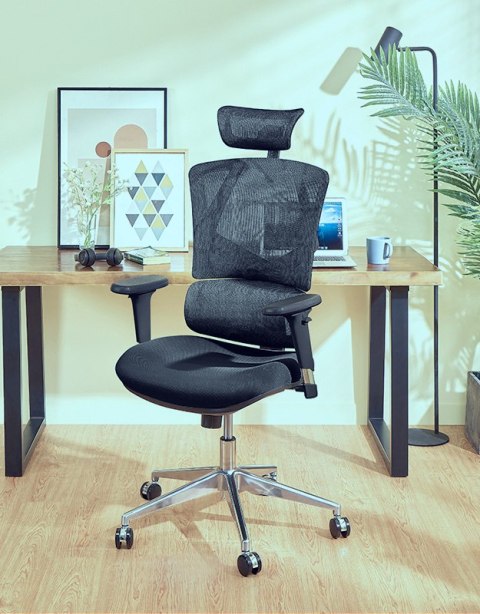Fotel ergonomiczny ANGEL biurowy obrotowy Dakota 2.0 Grafitowy