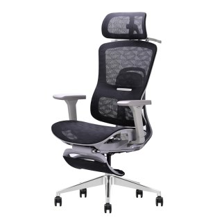 Fotel ergonomiczny ANGEL biurowy obrotowy Homer Czarno-Szary