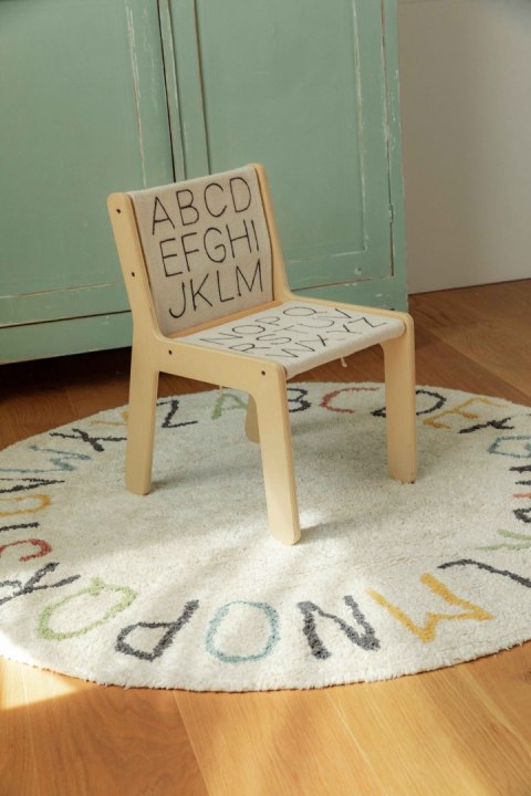 Dywan Bawełniany ABC Kolory i Litery, Ø120 cm, Lorena Canals