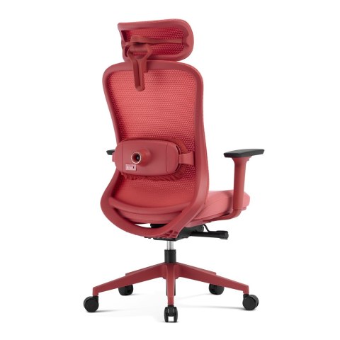 Fotel biurowy ergonomiczny ANGEL fizjO czerwony z funkcją masażu