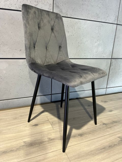 Krzesło tapicerowane BORGO VELVET DARK GREY SMOKE