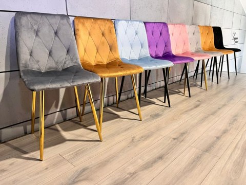Krzesło tapicerowane BORGO VELVET DARK GREY SMOKE