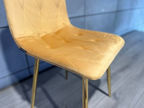 Krzesło tapicerowane BORGO VELVET MUSTARD SMOKE