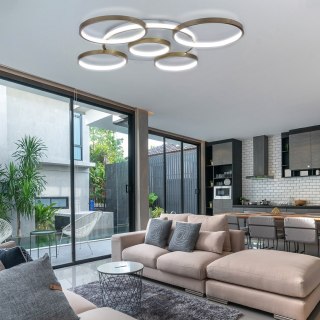 LAMPA DEKORACYJNA SUFITOWA 120W ZŁOTA + PILOT DL-Z03 SEMPRE