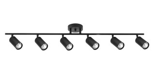 LAMPA SPOT 6xGU10 CZARNA VOLO