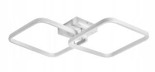 Lampa Dekoracyjna 2 kwadraty 52W Biała + Pilot IMOLA