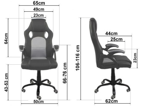 Fotel obrotowy do biurka CARRERA M ALCANTARA BLACK STAR