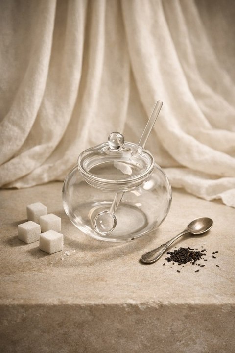 SHP Mini cukiernica z łyżeczką SHP JAR transparentna